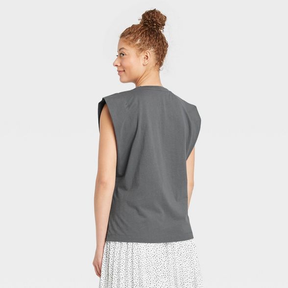 Women's Exaggerated Shoulder Tank Top - A New Day™ | Target