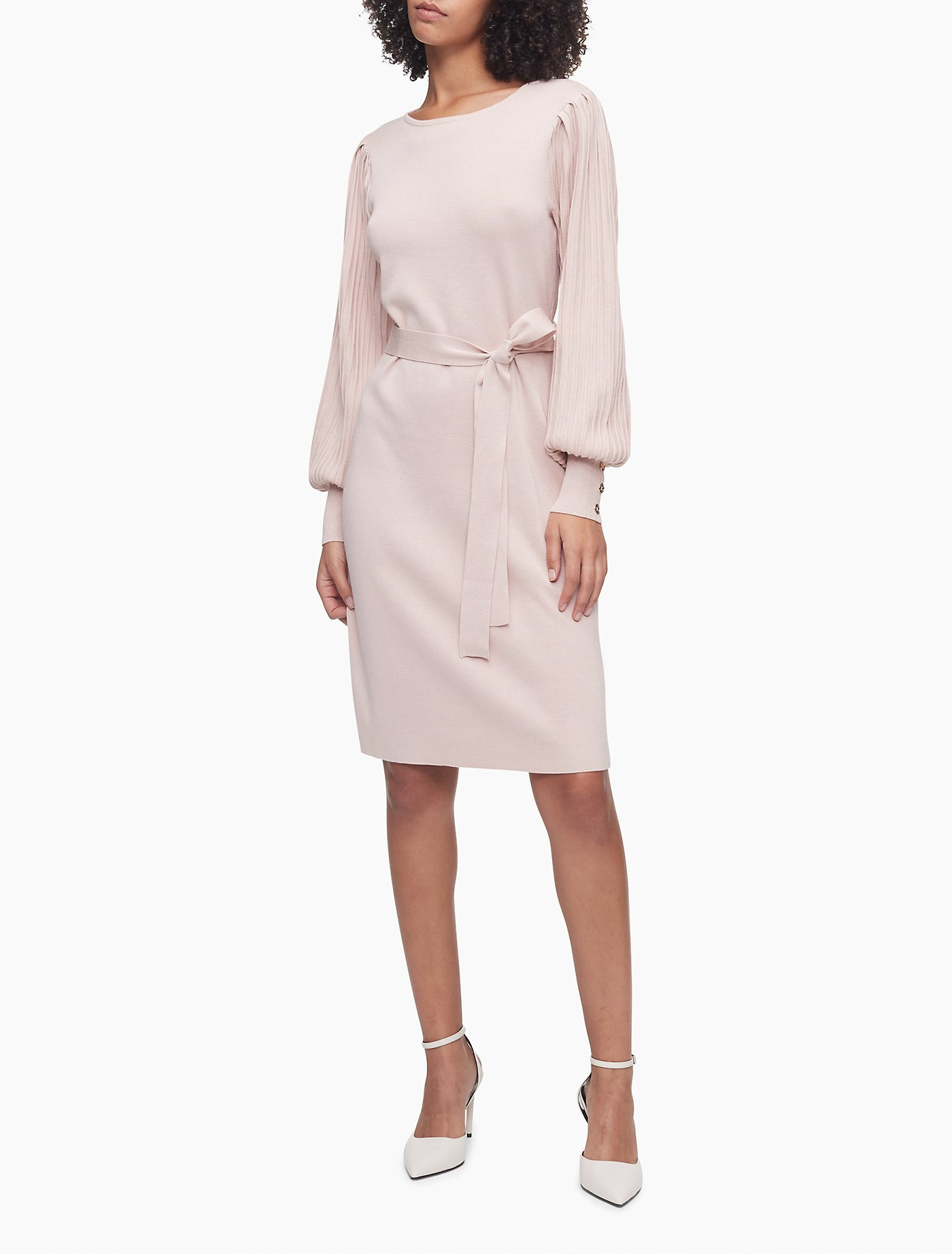 Ribbed Belted Knit Dress | Calvin Klein | Calvin Klein (US)