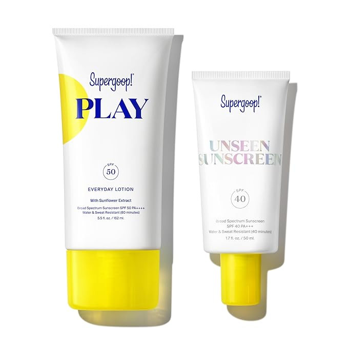 Supergoop! Most Loved Kit - Includes PLAY Everyday Lotion (5.5 oz) + Unseen Sunscreen (1.7 oz) - ... | Amazon (US)