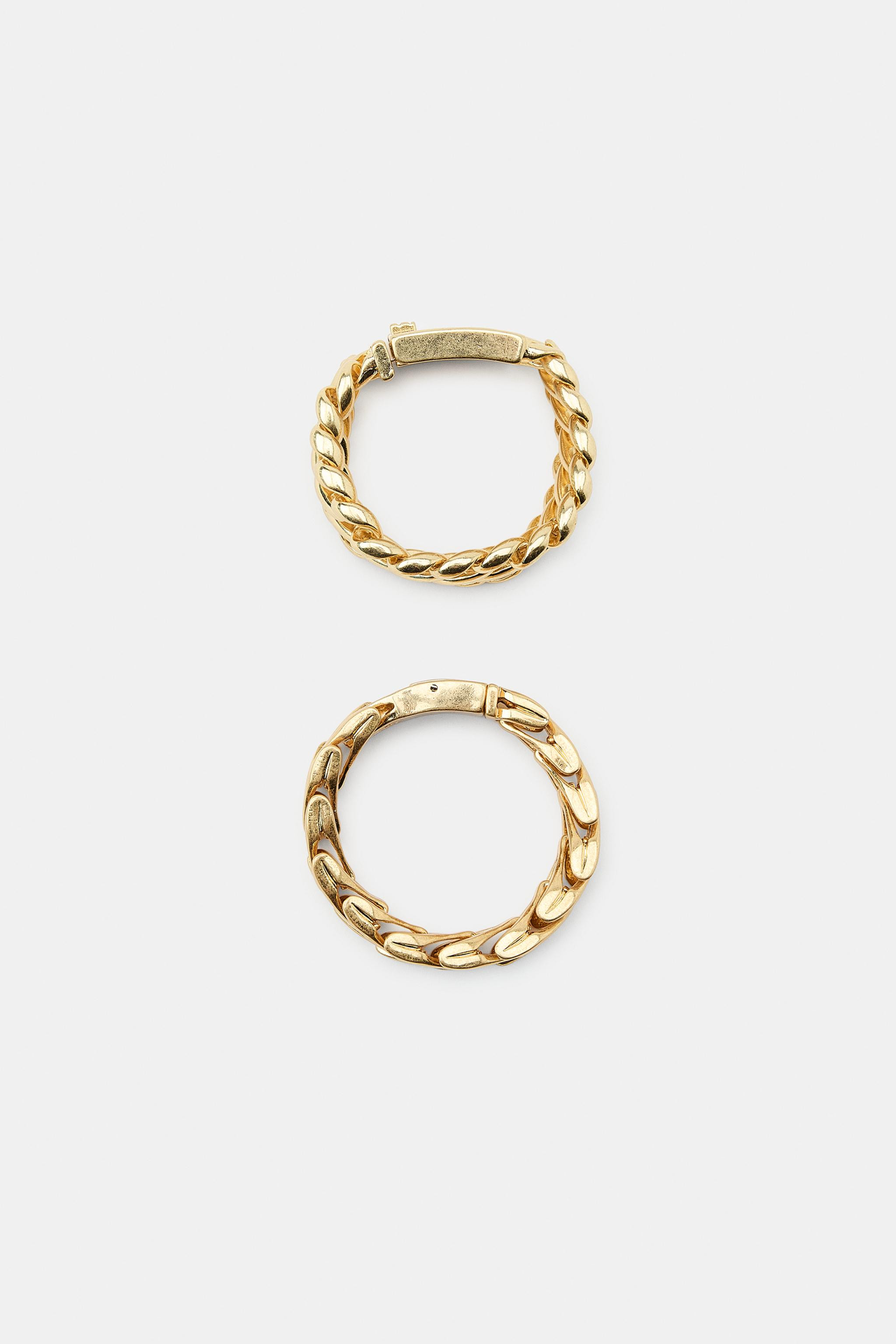 PACK OF 2 CHUNKY METAL BRACELETS | Zara US