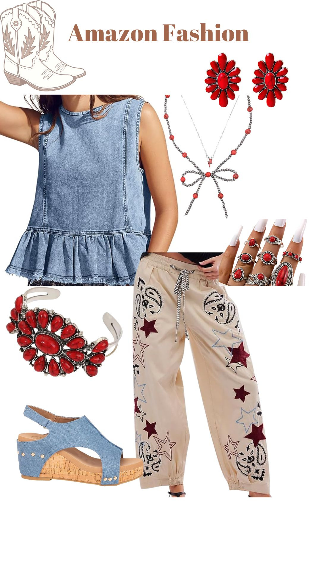 Found these chic western pieces on Amazon! Perfect for a trendy, comfy look. 🌵🤠 #westernchic 

 #LTKootd #LTKSeasonal #LTKSaleAlert