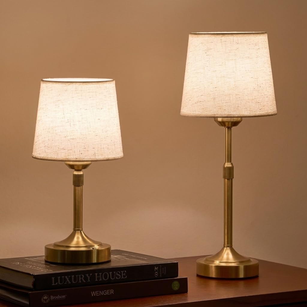 2 Pack Rechargeable Cordless Table Lamp - Small Table Lamp with 5200mAh Battery Operated, Bedside... | Amazon (US)