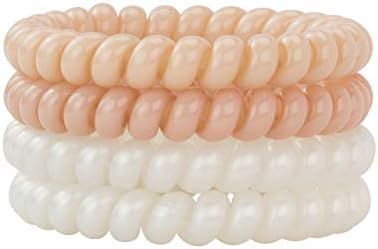 Kitsch Slick Large Spiral Hair Ties, Hair Coils, Hair Bands (Nude) | Amazon (US)