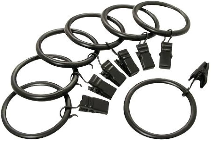 Anello Premium Clip Rings for Drapery Rod - Made of Extra Thick Solid Iron Capable of Holding Hea... | Amazon (US)