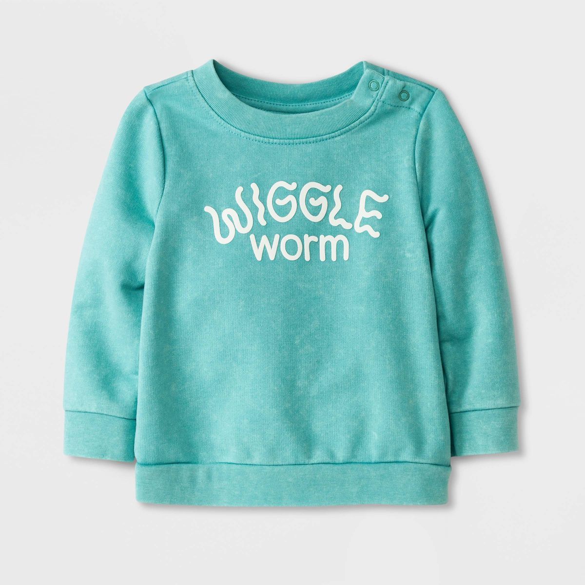 Baby 'Wiggle Worm' French Terry Sweatshirt - Cat & Jack™ Mint Green | Target