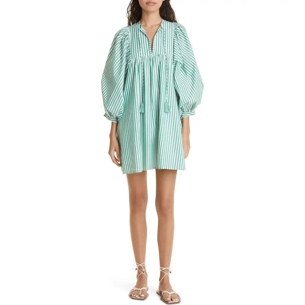 MILLE Daisy Long Sleeve Dress in Kelly Stripe at Nordstrom, Size Large | Nordstrom