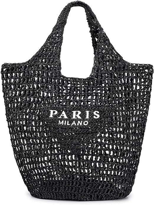 New Woven Bag, Straw Mesh Tote Bag, Beach, Shoulder Bag, Hobo Women, Foldable Large Capacity, for... | Amazon (US)