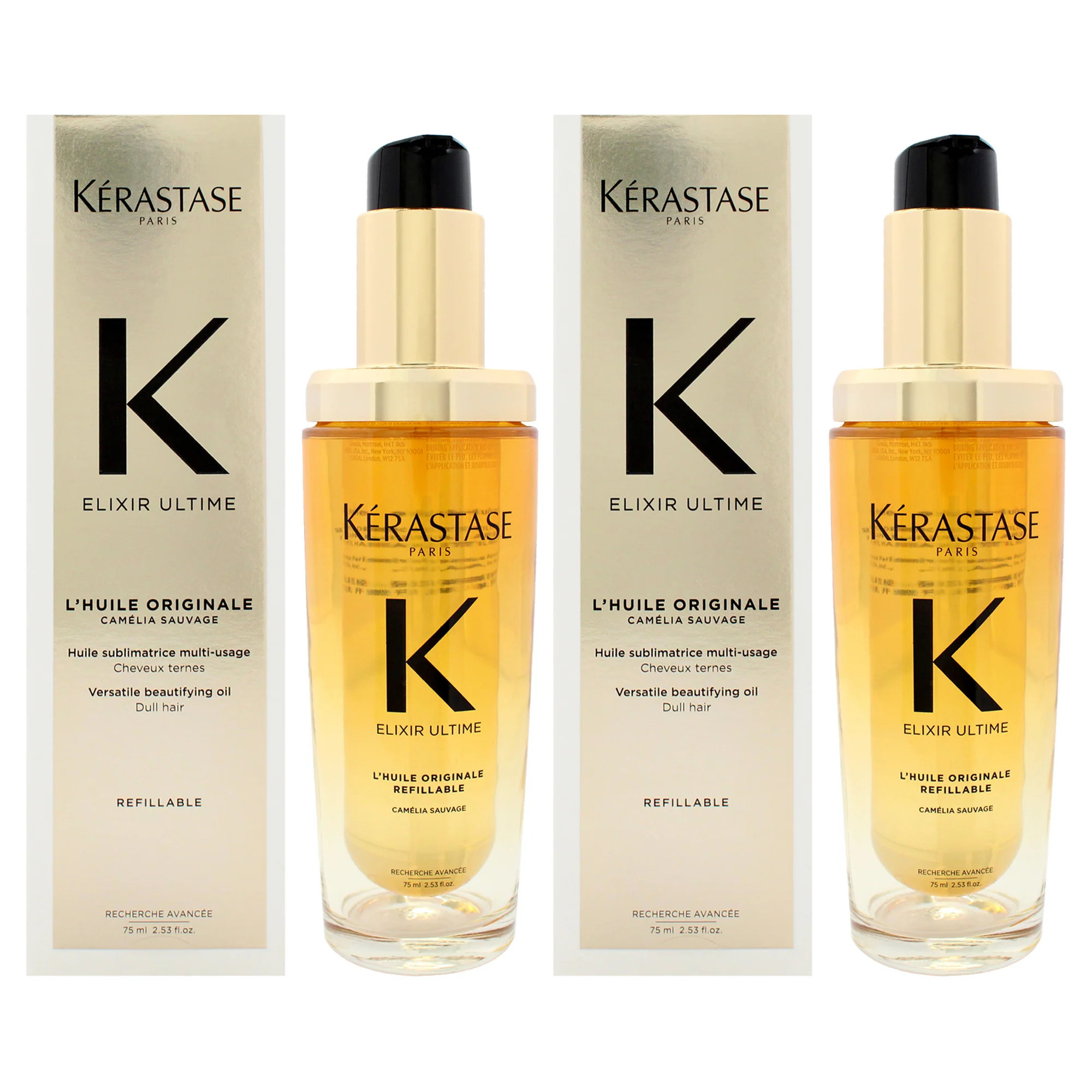 Elixir K Ultime Versatile Beautifying Oil by Kerastase for Women - 2.53 oz Oil (Refillable) - Pack of 2 | Shop Simon