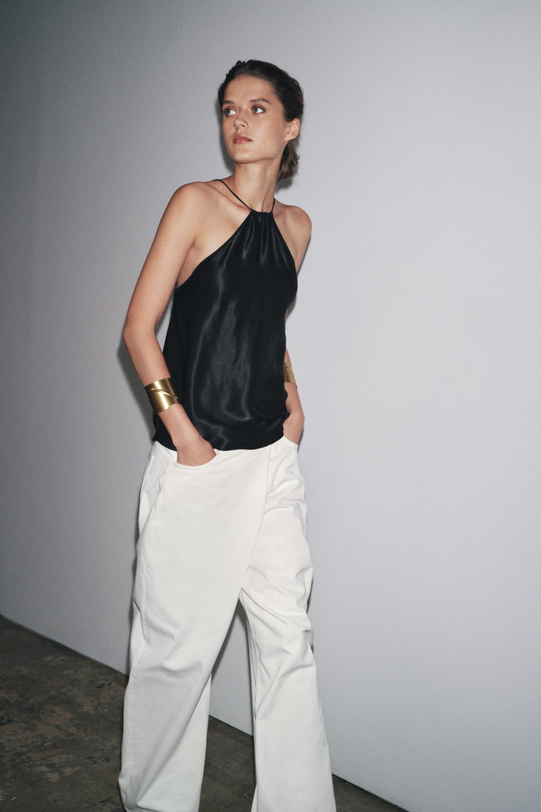 ZW COLLECTION PLEATED COTTON TROUSERS | Zara UK