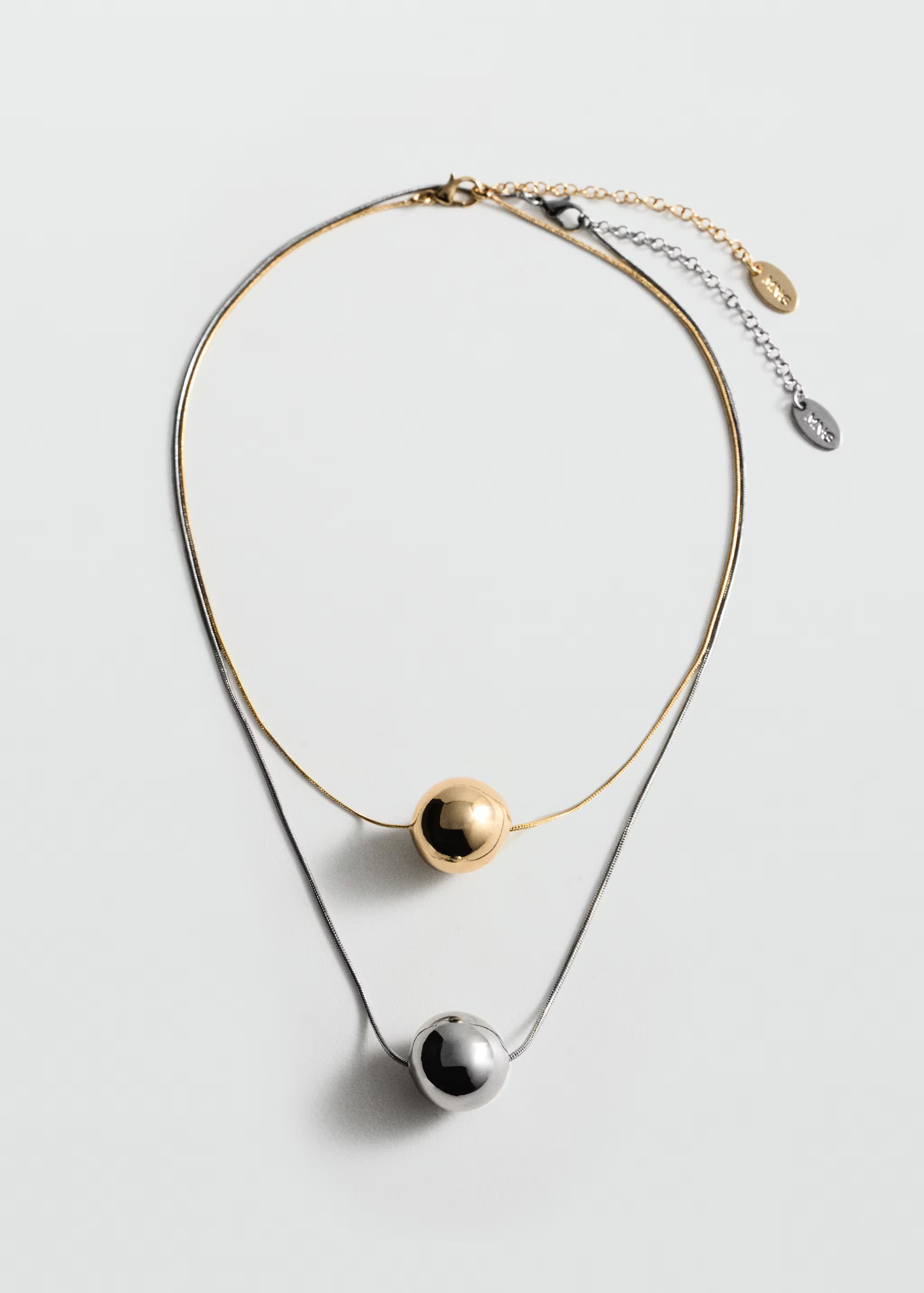 Pack of 2 ball necklaces - Women | MANGO USA | Mango (US/MX/AU)