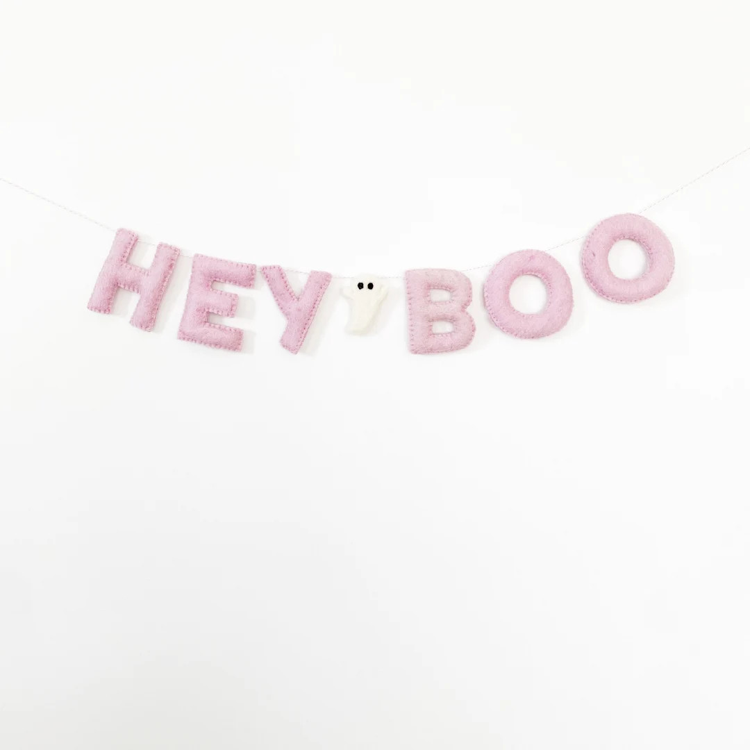 Hey Boo Felt Banner  Halloween Garland  Halloween Banner  - Etsy | Etsy (US)