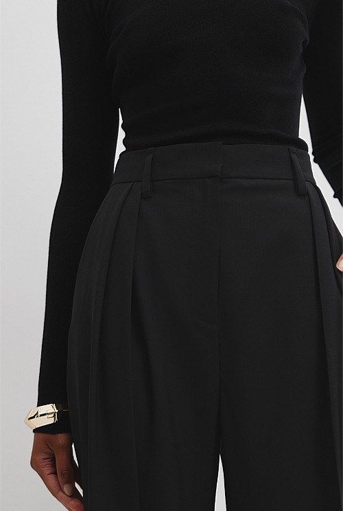 Pleat Wool Pant | Country Road