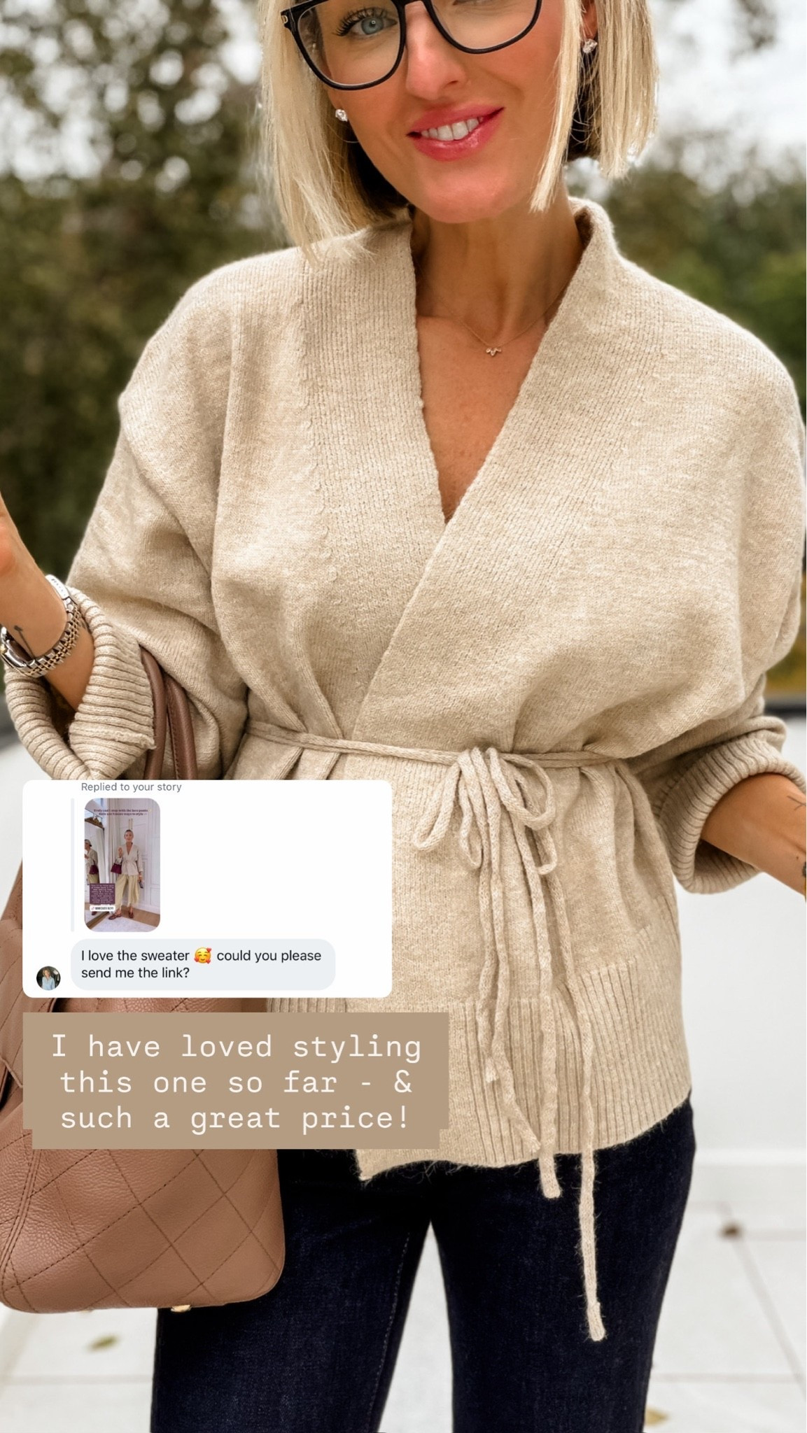 Truly can’t get enough of this sweater! I love the tie waist that adds a flattering touch. Wearing small 

Loverly grey, Amazon, fall outfit ideas, fall cardigan