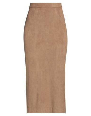 Siste's Woman Midi skirt Camel Size M Polyester, Elastane | YOOX (US)