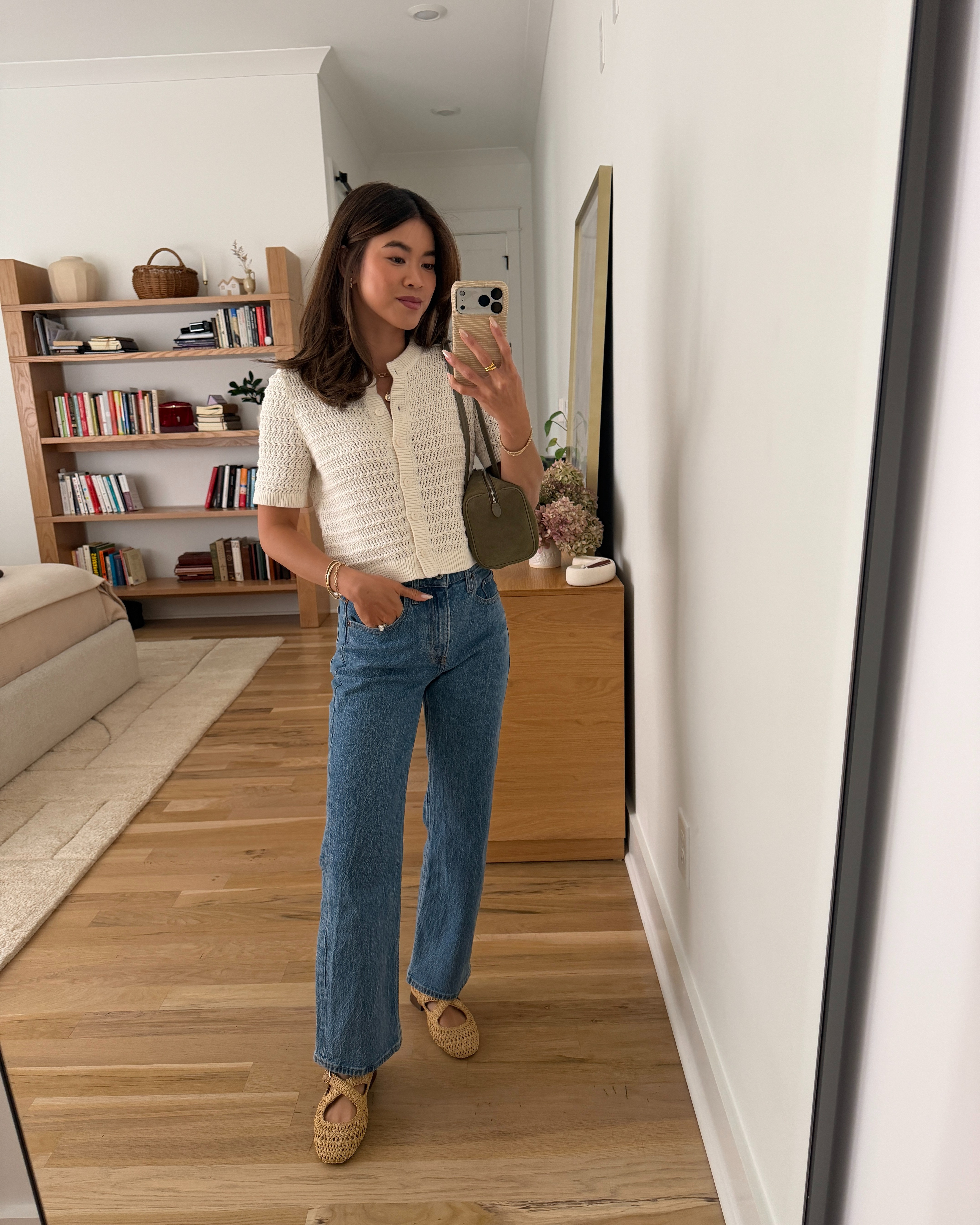 The cutest summer shoes from @SEZANE. I love the design and they are so comfy! 

Sizing info:
Abercrombie Textural Short-Sleeve Crew Cardigan - Size XS in Cream
Abercrombie High Rise 90s Relaxed Jean - Size 23 extra short in medium wash

Petite style, petite fashion, mom outfit, mom style, petite pants, petite outfit ideas, petite outfits, best pants for petite, petite denim, spring style, spring outfits, beach outfits, vacation outfits, summer denim, summer jeans, summer knit top, Abercrombie top, knit top,

#LTKootd #LTKmomlife #LTKPetite