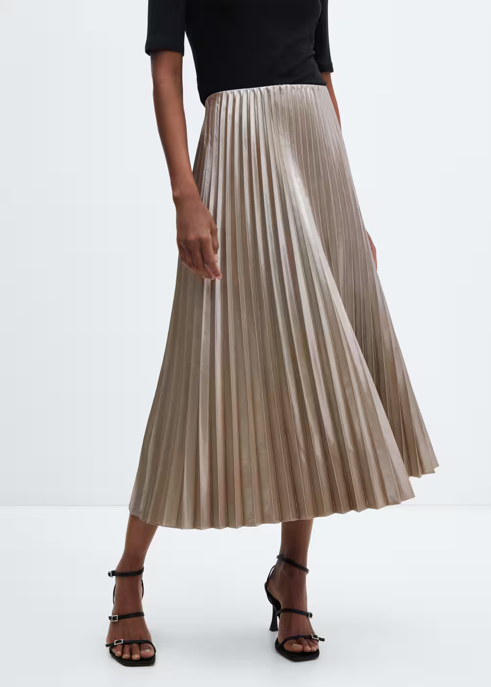 Metallic pleated skirt -  Women | Mango USA | MANGO (US)