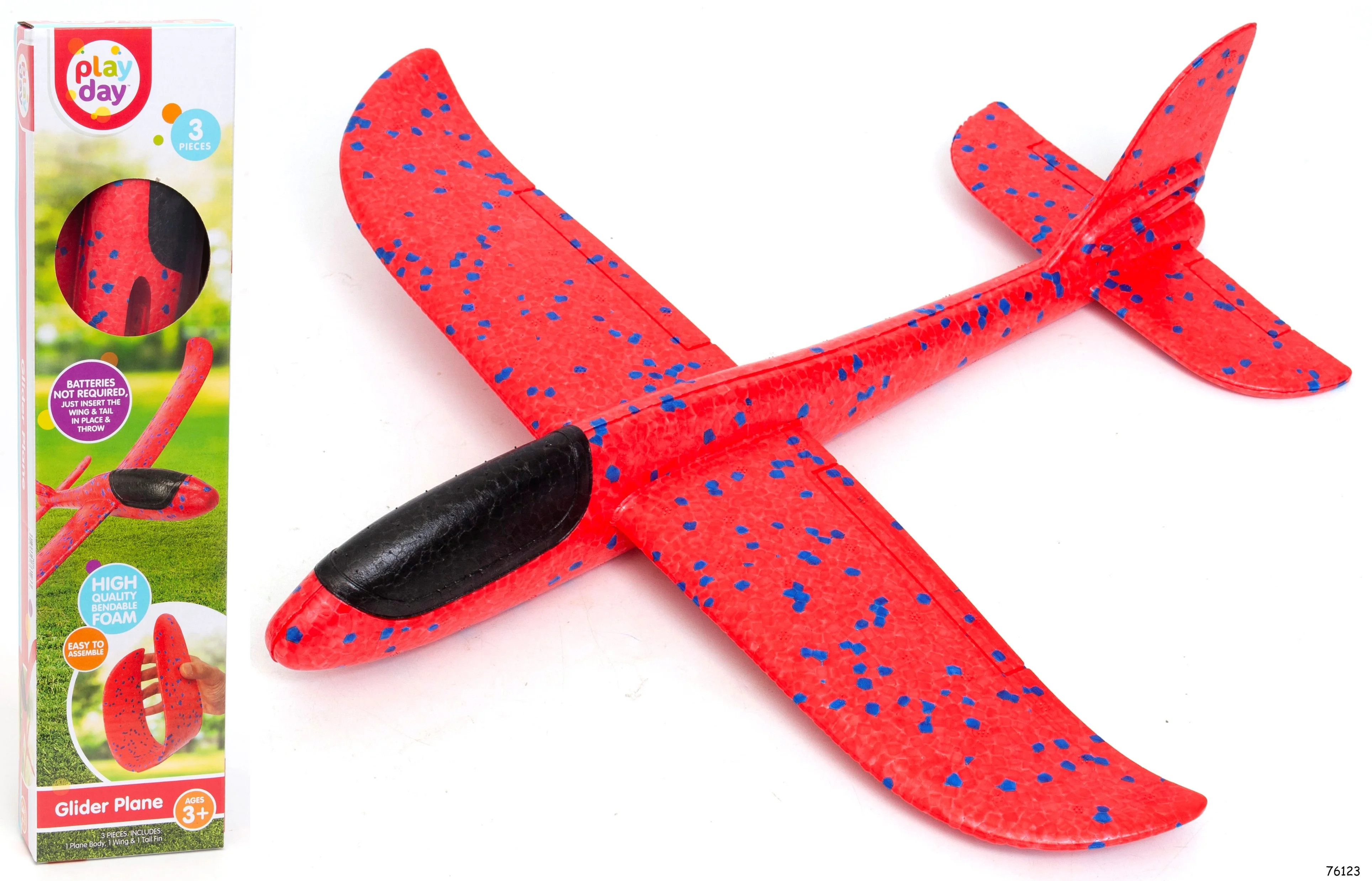 Play Day Glider Plane – 15" Wingspan, Highly Durable Toy Aircraft for Kids | Walmart (US)