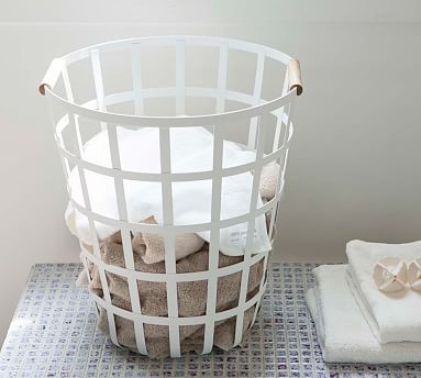 Yamazaki Round Laundry Basket | Pottery Barn (US)