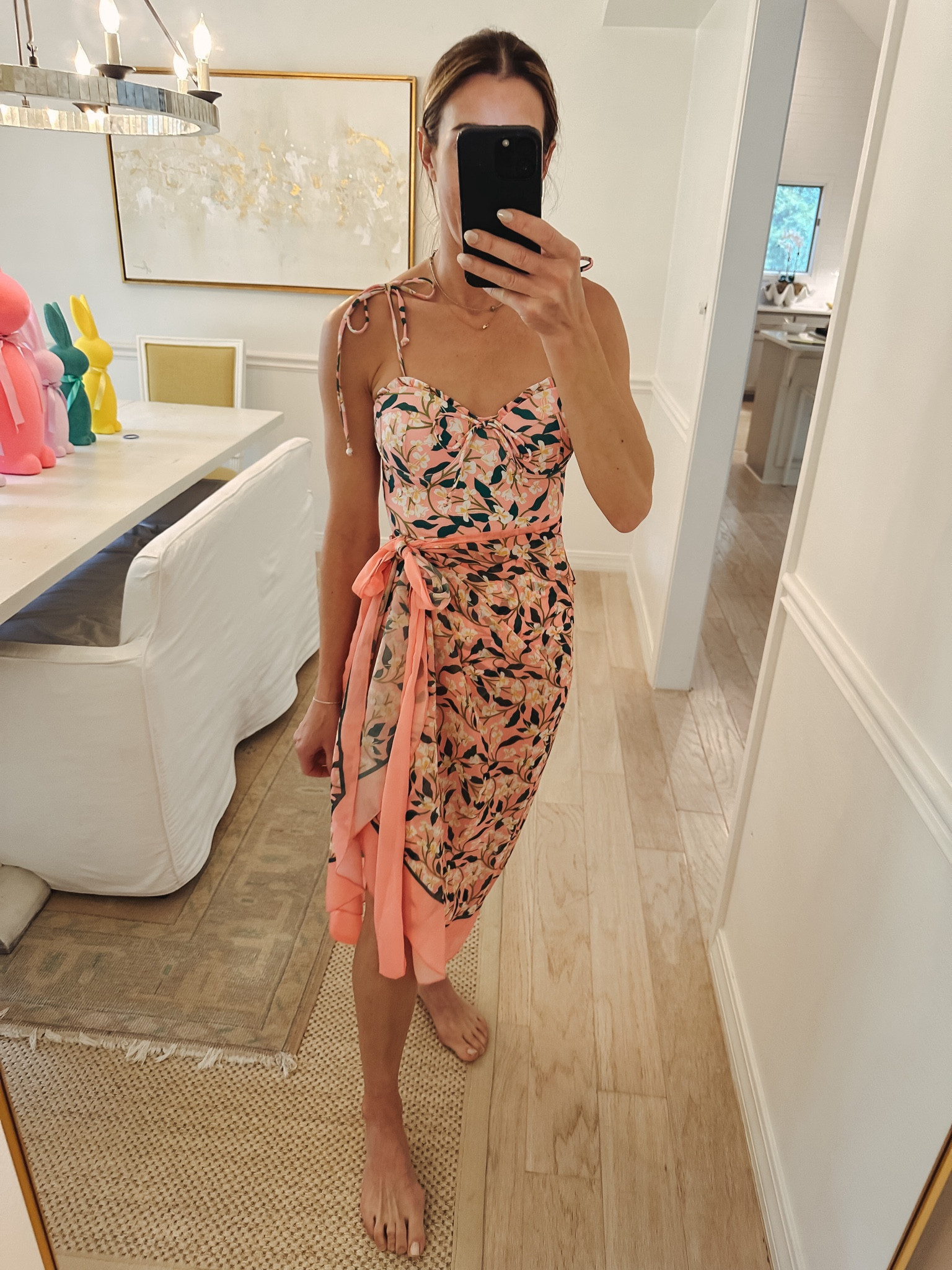 Amazon swimsuit set find. Comes with matching sarong/coverup. Under $50. Runs. Tts. Wearing size small  

#LTKover40 #LTKswim #LTKfindsunder50