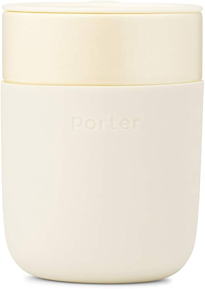 W&P Porter Ceramic Mug w/ Protective Silicone Sleeve, Cream 12 Ounces | On-the-Go | No Seal Tight... | Amazon (US)