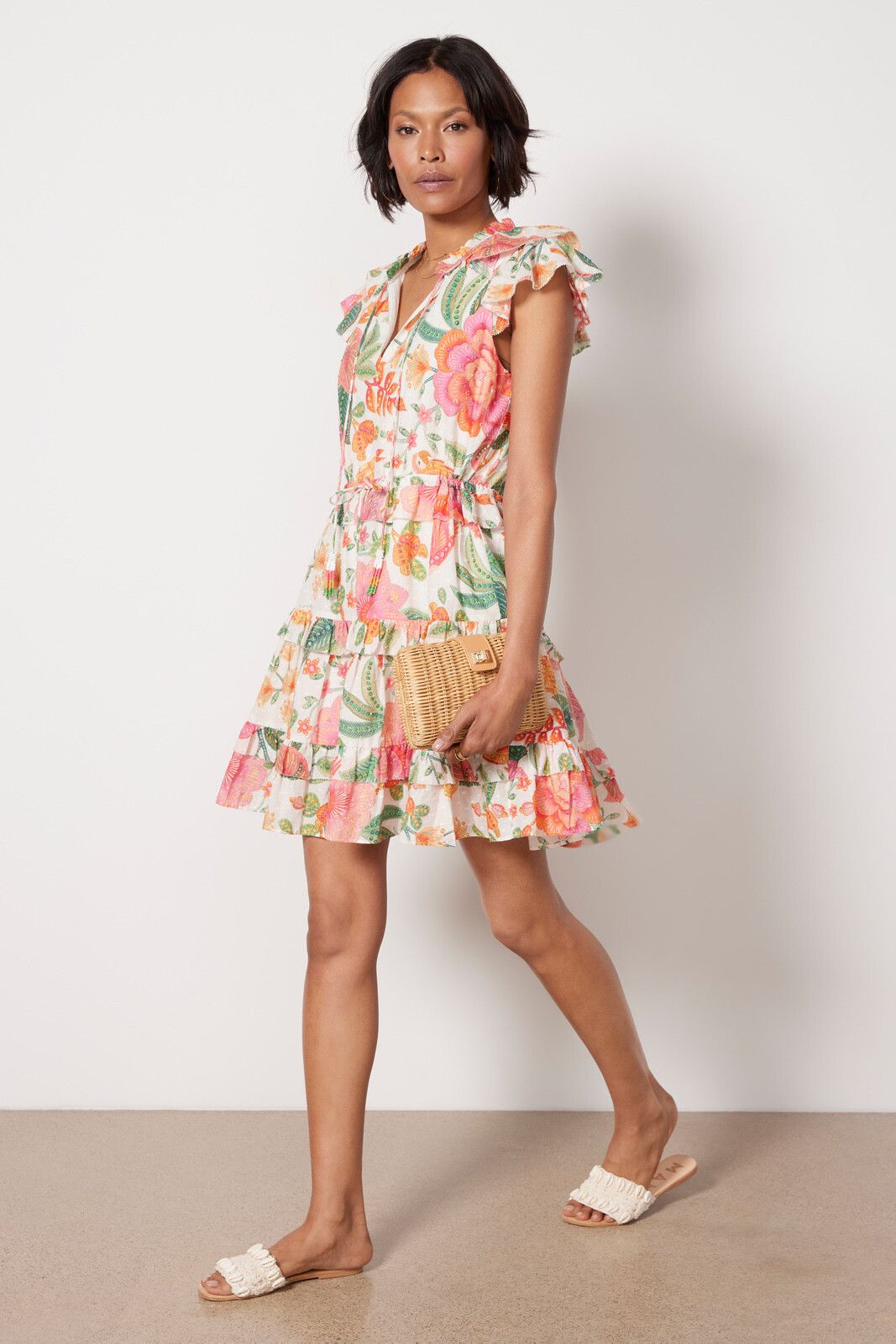 Macaw Bloom Short Dress | EVEREVE