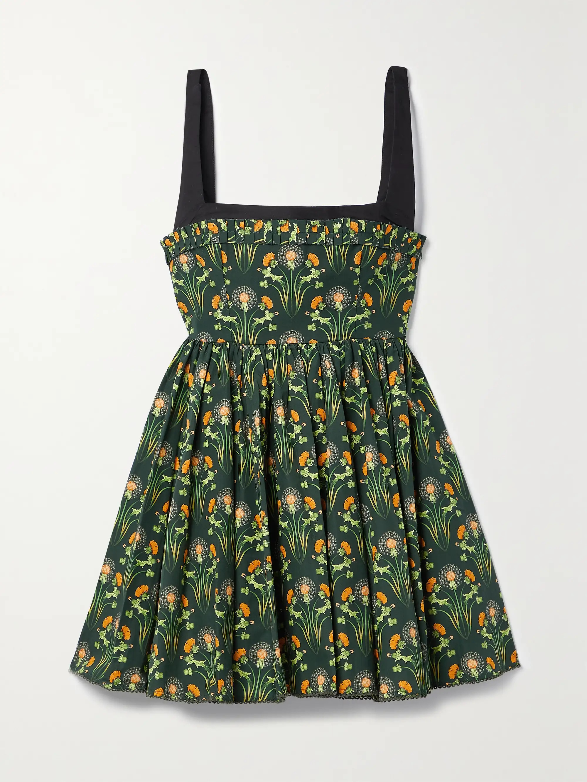 + NET SUSTAIN Hierbabuena floral-print cotton-poplin mini dress | NET-A-PORTER (US)