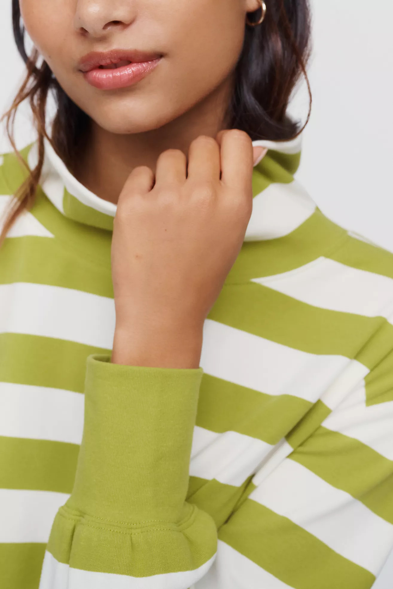 Cotton Stretch Mock Neck Top | Anthropologie (US)