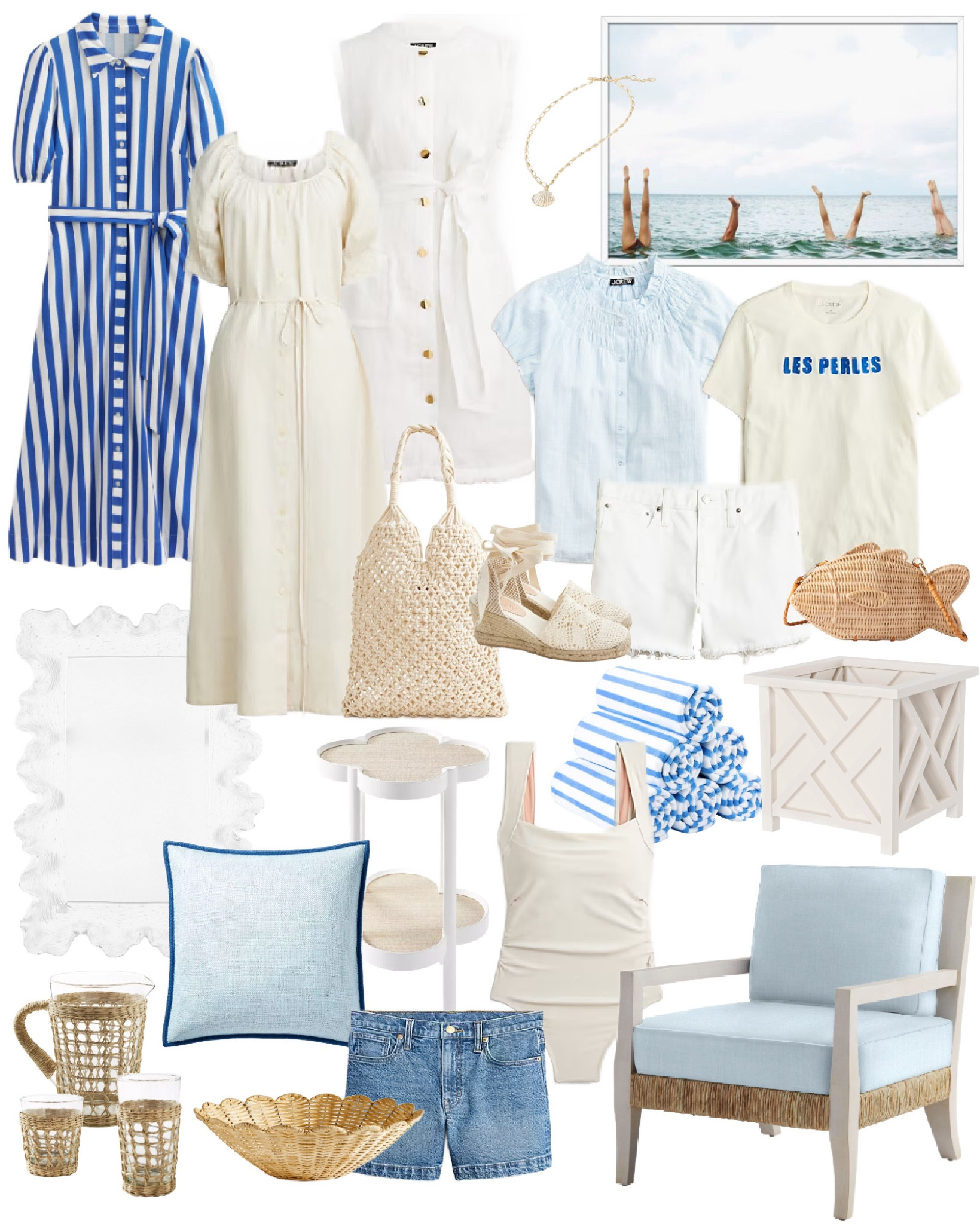 My top picks from the best Memorial Day Weekend sales! Includes a blue striped dress, linen dress, summer tshirts, white jean shorts, light blue linen chair, coral style mirror, beach art, wicker fish purse, clover side table, rattan wrapped pitcher and glasses, striped pool towels, espadrilles and more! Get all the sources and details here: https://lifeonvirginiastreet.com/the-best-2024-memorial-day-weekend-sales/.
.
#ltkhome #ltksalelaert #ltkfindsunder50 #ltkfindsunder100 #ltkseasonal #ltkstyletip #ltkitbag #ltkshoecrush #ltkover40 #ltkmidsize 

#LTKSeasonal #LTKHome #LTKSaleAlert