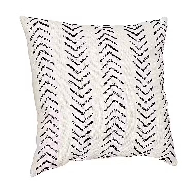 Black Simple Herringbone Pillow | Kirkland's Home