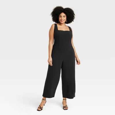Women's Maxi Jumpsuit - A New Day™ Black 4X | Target