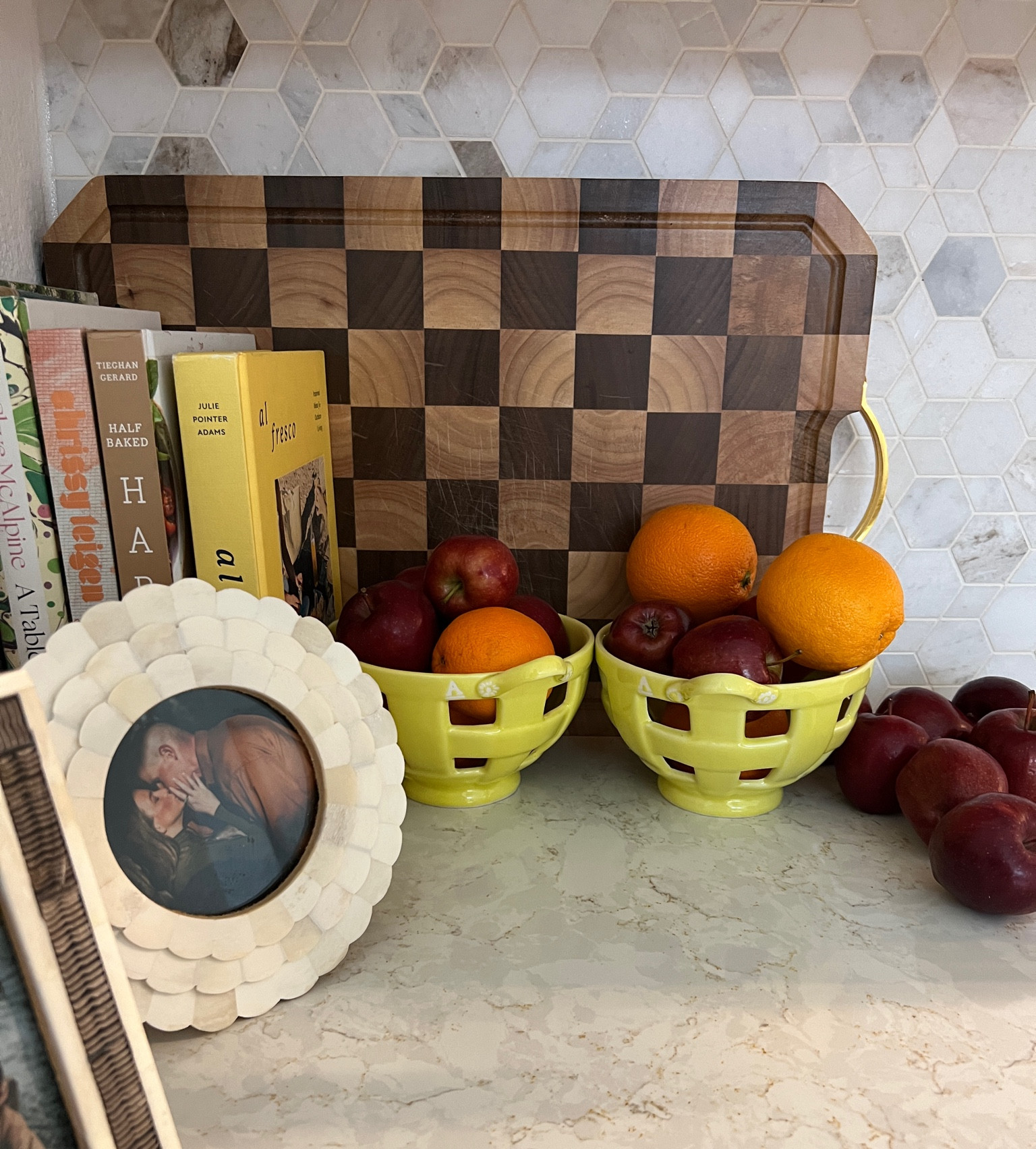 My splurge cutting board. Such a staple in my kitchen 😍😍😍 #LTKhome #checkered #homestyling #homedecore 