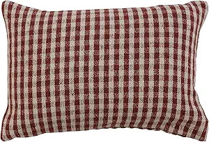 Creative Co-Op Woven Recycled Cotton Blend Lumbar, Red and White Pillow Covers, 24" L x 16" W x 0... | Amazon (US)