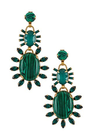 Elizabeth Cole Landyn Earrings in Malachite from Revolve.com | Revolve Clothing (Global)