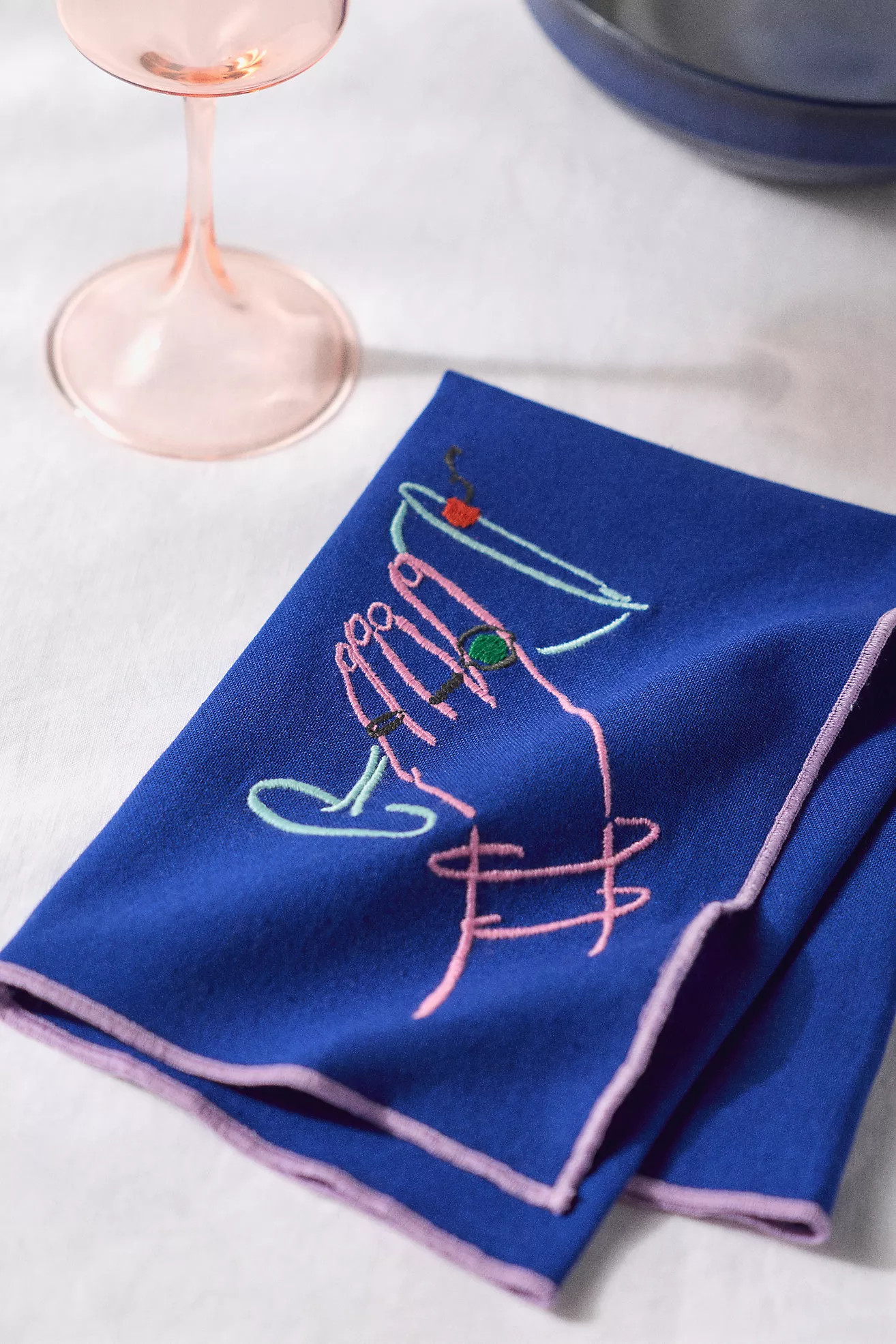 Phthalo Ruth Cotton Napkins, Set of 2 | Anthropologie (US)