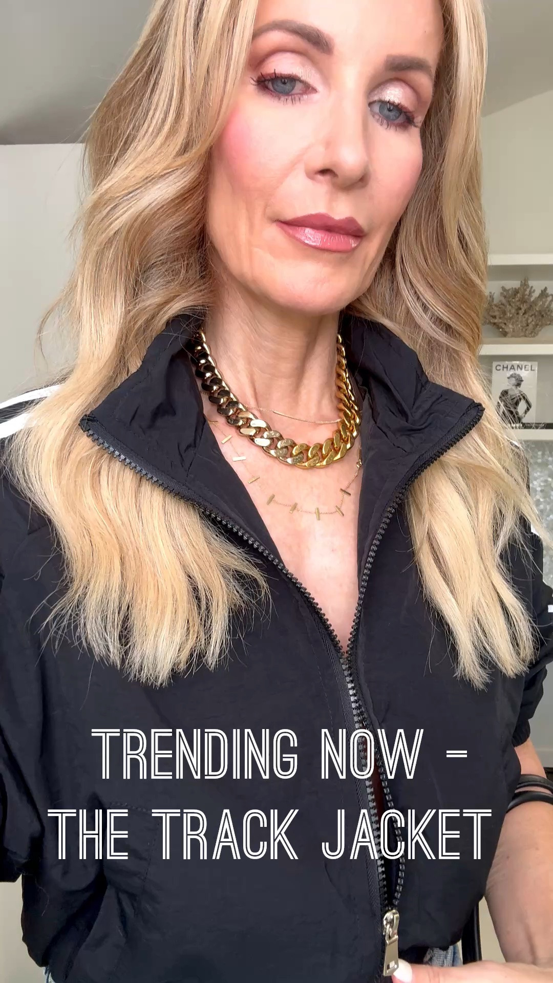 If I was your stylist, I’d tell you to add this under-$100 track jacket to your wardrobe ASAP.

It’s the kind of elevated basic that instantly makes your outfits look more polished. Pair it with denim and heels for a chic, off-duty look, or style it with leggings and sneakers for running errands, traveling, or heading to a workout. The versatility is unmatched, which is exactly why I love it.

I’m also obsessed with these high-waisted slim barrel jeans. They’re incredibly flattering, have the perfect modern silhouette, and have quickly become one of my favorite pairs of denim because they go with absolutely everything.

✨ Fit: Everything runs true to size. I’m wearing an XS in the jacket and a 24 in the jeans.

These are the timeless, hardworking pieces you’ll wear on repeat all season long.

#LTKdayinmylife #LTKootd #LTKOver40