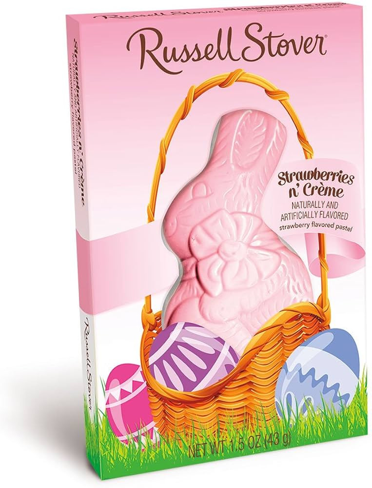 Russell Stover Strawberries 'n Creme Easter Rabbit, 1.5 oz. Box | Amazon (US)