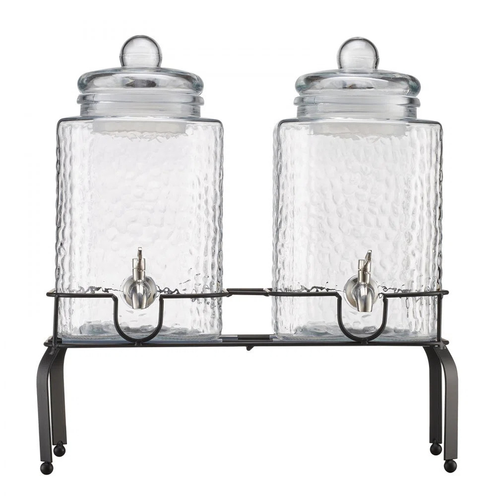 Drink Dispenser 1.5 Gal Beverage Dispenser for Parties Glass with Stand (Set of 2) | Wayfair North America