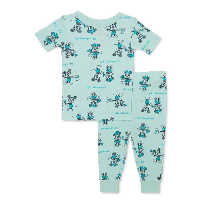 Disney Mickey and Minnie Mouse Toddler Unisex St. Patrick's Day Short Sleeve Top and Pants, 2-Pie... | Walmart (US)