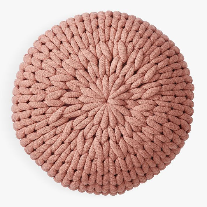 Round Chunky Knit Pillow | Pottery Barn Teen
