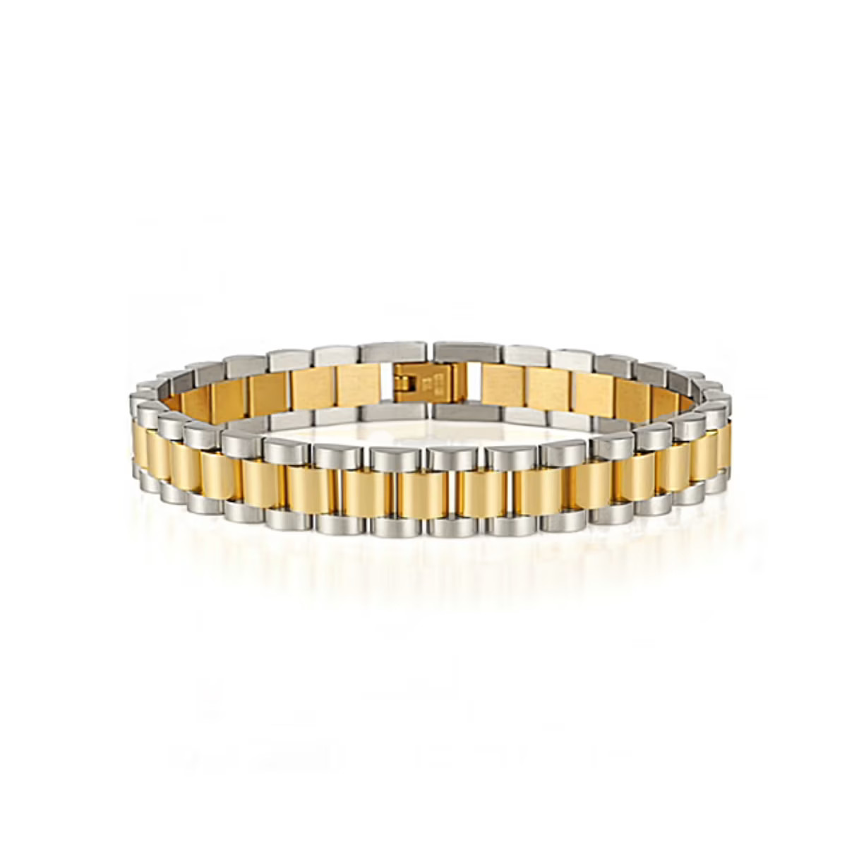 Two-Tone Timepiece Link Bracelet | Wolf & Badger (US)