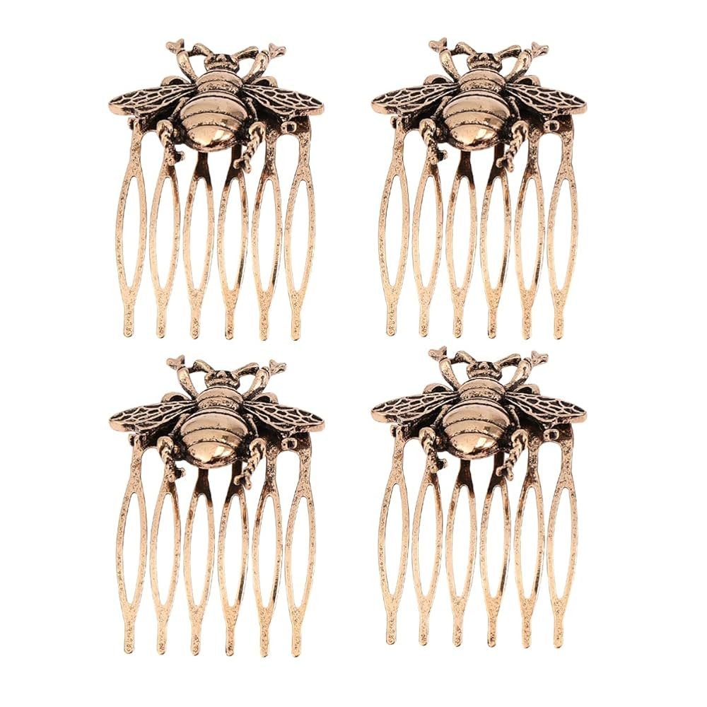 4pcs Vintage Hair Comb Bee Cartoon Animal Comb Headwear Hair Pin Hair Accessories For Wedding Ban... | Amazon (US)