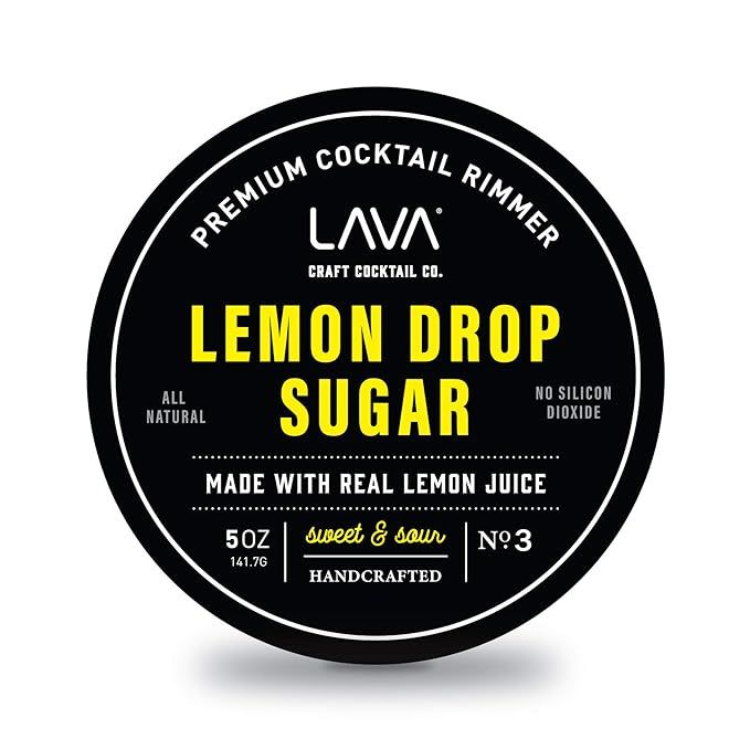 LAVA Premium Lemon Drop Sugar Cocktail Rimmer, All Natural Rimmer Sugar, Sweet & Sour, Real Lemon... | Amazon (US)