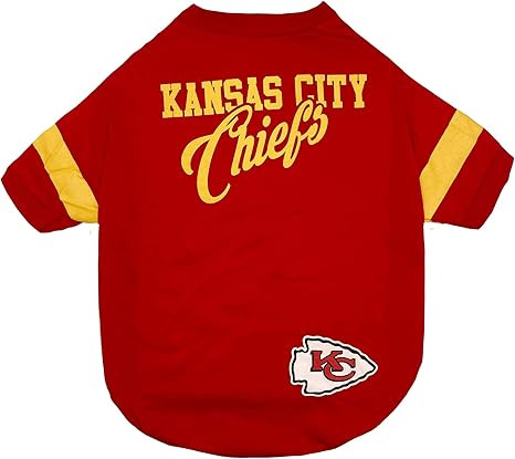 NFL Kansas City Chiefs T-Shirt for Dogs & Cats, Large. Football Dog Shirt for NFL Team Fans. New ... | Amazon (US)