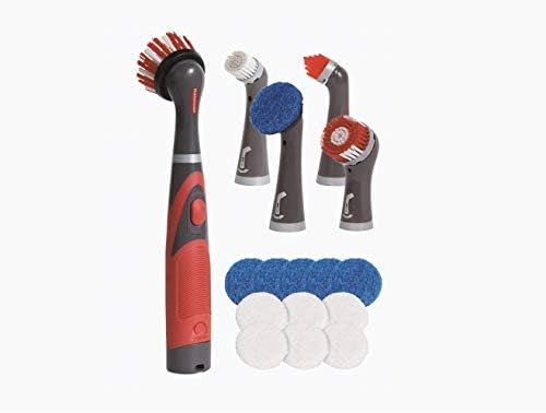 Rubbermaid 2124405 Cleaning Power Scrubber Complete Home Kit, 18 Pieces, Red and Gray | Amazon (US)