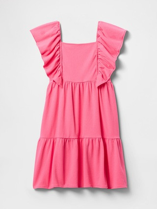 Kids Textured Flutter Sleeve Dress | Gap Factory