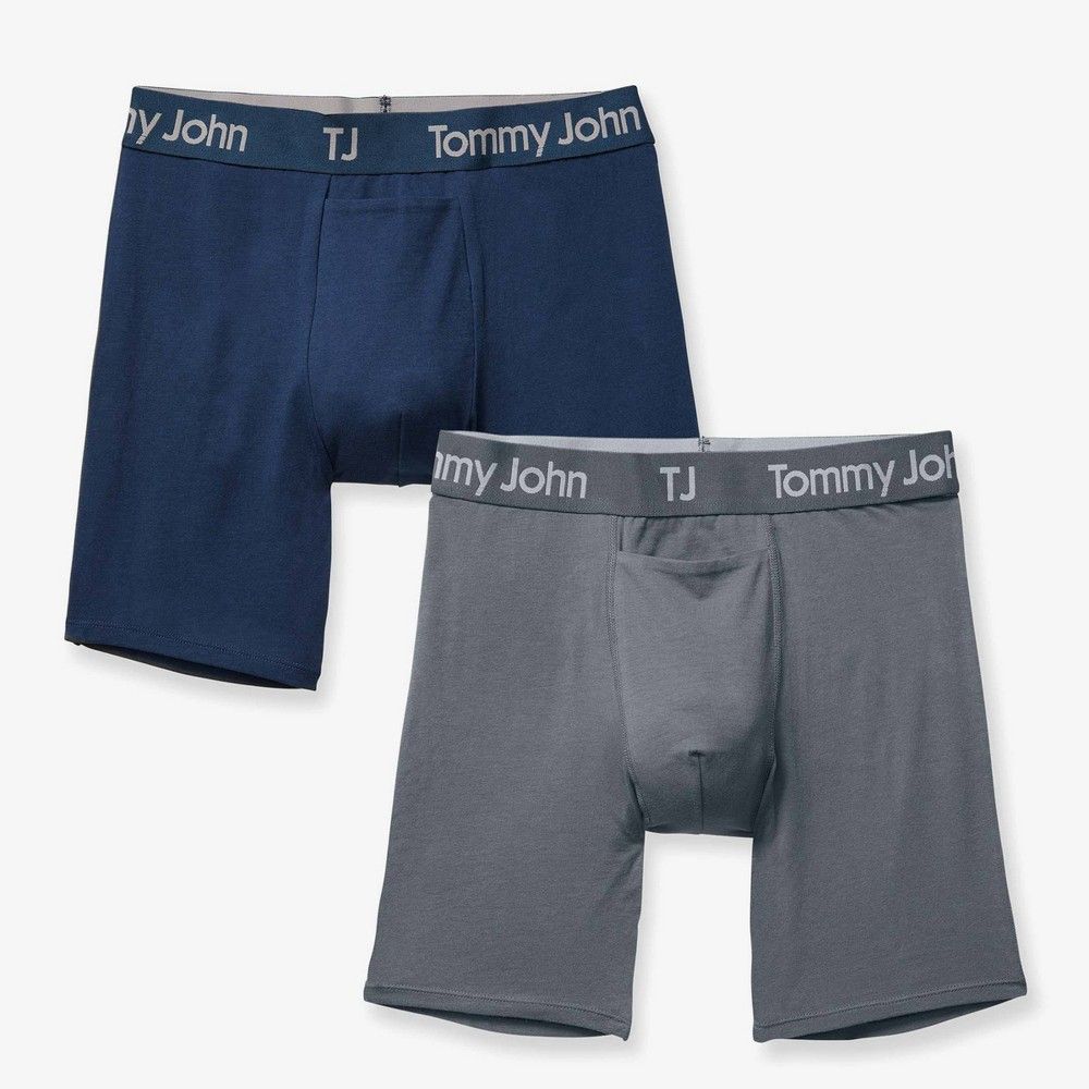 TJ | Tommy John™ Men's 6'' Boxer Briefs 2pk - Dress Blue/Turbulence M | Target