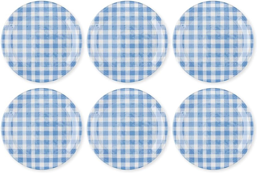 UPware Melamine Salad Plate Set of 6, BPA-Free Dishwasher Safe Round Plates Salad Dishes for Riso... | Amazon (US)