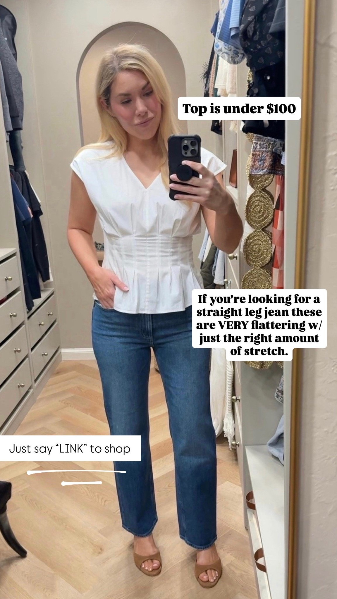 The perfect SUPER FLATTERING straight leg jeans (fit TTS)

#LTKdayinmylife #LTKgrwm #LTKootd