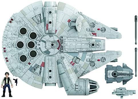 Star Wars Mission Fleet Han Solo Millennium Falcon 2.5-Inch-Scale Figure and Vehicle, Toys for Ki... | Amazon (US)