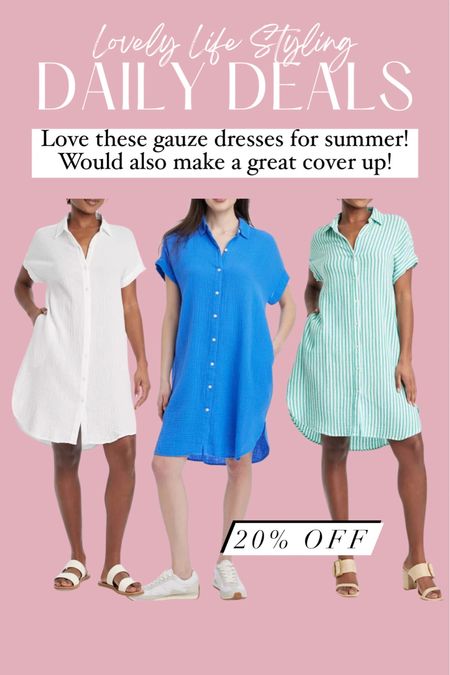 Gauze dresses 20% off
These would make cover ups!
Vacation outfit 


#LTKSaleAlert #LTKSeasonal #LTKFindsUnder50